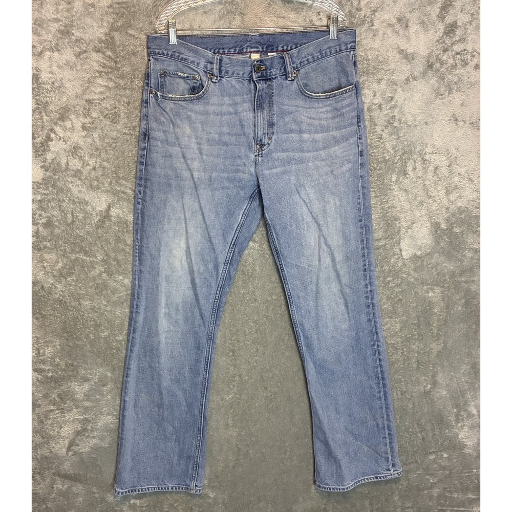 Vtg Banana Republic Mens Boot Cut Jeans 35x32 Casual Normcore Distressed Basic